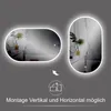HOKO Badspiegel LED 60 x 100 cm Wandspiegel Oval + LED Produktbild-Vorschau 12