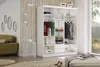 AX LIVING Miroir armoire chambre coulissante Cabinio blanc Voir les images du produit 4