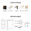JINDOLI Waschtisch mit Unterschrank 55 cm, Vormontiert, Produktbild-Vorschau 9
