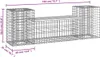 vidaXL Panchina da giardino Gabion 183x41x60,5 cm in legno Anteprima dell’immagine prodotto 7