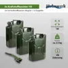 3x Kraftstoffkanister Olivgrün 10 Liter inkl. 1x Ausgießer Produktbild-Vorschau 2