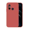 A red phone case is shown from the back, with the phone screen visible on the right. Produktbild-Vorschau