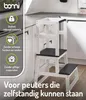 BOMI Wieża edukacyjna Swubi - szare drewniane schody Podgląd zdjęcia produktu 10