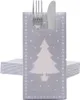 Sovie HOME Weihnachtsbesteckserviette White Tree in Silber Produktbild-Vorschau 2
