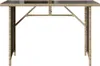 vidaXL Tavolo da giardino con piano in vetro Beige Anteprima dell’immagine prodotto 4