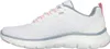 Side view of a white athletic shoe with pink and gray accents. Podgląd zdjęcia produktu
