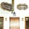 Außenlampe Wand Maritim aus Messing Glasschirm Geriffelt Produktbild-Vorschau 3