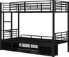 Sweiko ijzeren bedframe, stapelbed, open schoenenkast, Productafbeelding-voorbeeld 18