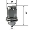 10 tuercas de rueda M12x1.5, 47 mm, con base plana, Vista previa de la imagen del producto 2