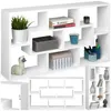 tectake® Wandregal Kassandra 85 x 48 x 16 cm Produktbild-Vorschau 1