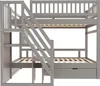 Sweiko Lit superposé en bois massif 90x200 cm, Avec Voir les images du produit 11