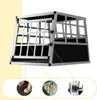 A dog transport box with three close-up detail shots below. Produktbild-Vorschau
