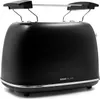 A black HOME DELUXE toaster with silver trim is shown from a slightly elevated side angle on a white background. Podgląd zdjęcia produktu