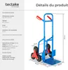 Diable monte escalier 200 kg avec plateau pliable - bleu Voir les images du produit 6