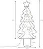 A diagram of a metal Christmas tree decoration with dimensions indicated. Podgląd zdjęcia produktu