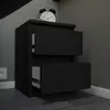 Nachttisch Schwarz 2er Set  Nachtschrank Nachtkommode Produktbild-Vorschau 5