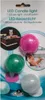 The image shows the packaging of LED candle lights, with a lifestyle shot of a woman in a bathtub with the lights in the water. Produktbild-Vorschau