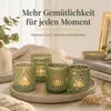 Boltze Windlicht Set Grün Glas 4-teilig gemustert Produktbild-Vorschau 4
