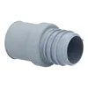 A close-up studio shot of a gray plastic drain hose end piece against a white background. Produktbild-Vorschau
