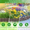 A garden border is shown in different weather conditions, with icons and text highlighting its durability. Náhled obrázku produktu