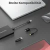 deleyCON 10cm USB-C auf USB-A OTG Kabel Adapter, 1 Stück Produktbild-Vorschau 3