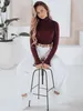 Dstreet Damen-Rollkragenpullover Vanoria bordo M/L Produktbild-Vorschau 2
