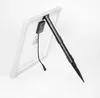 The back of a solar panel with a stand attached, set against a white background. Voir les images du produit