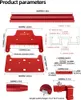 Diagrams and measurements of red metal woodworking tools. Podgląd zdjęcia produktu