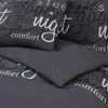 vidaXL Ensemble de literie noir 200x200 cm coton Voir les images du produit 5