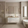 RODAN | Mobile da bagno 120 cm - Bianco, Marrone - Appeso - Anteprima dell’immagine prodotto 8