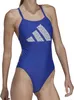 ADIDAS 3 BARS LOGO PRINT Badeanzug / Schwimmanzug blau Produktbild-Vorschau 1