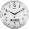 Horloge radio murale blanche de 29 cm avec écran LCD Voir les images du produit 1