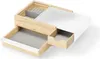 A jewelry box with two drawers, one open and one partially open, against a white background. Voir les images du produit