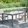 vidaXL Table de jardin 150x90x75 cm Verre trempé Poly rotin Voir les images du produit 11
