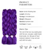 Capelli sintetici per trecce, colore viola, lunghezza 24 Anteprima dell’immagine prodotto 7