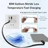 80W GaN Schnellladegerät Kompatibel,3-Port USB C Netzteil Produktbild-Vorschau 3