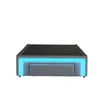 A product shot of a bed frame with LED lighting. Produktbild-Vorschau