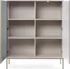 Vitrine Lagos 2D 126 cm 2-türig in Farbton Cashmere mit LED Produktbild-Vorschau 4