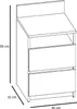 VBChome Nachttisch 40 x 32 x 59 cm Eiche Artisan - Antrazit Produktbild-Vorschau 3