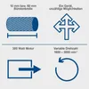 Diagrams and text illustrating product features. Produktbild-Vorschau