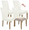Stuhlhussen - 4er Set - Creme - Stretch - Maschinenwaschbar Produktbild-Vorschau 1