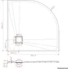 SMC Duschtasse Duschwanne 90 x 90 cm Viertelkreis Produktbild-Vorschau 3