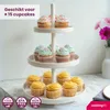 Etagere - H 55 cm - Weiß - Metall - 3 Etagen Produktbild-Vorschau 4