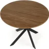Kulatý stůl EDGAR 100x100 ořech/černá Náhled obrázku produktu 11