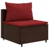 The Living Store 4-tlg. Garten-Lounge-Set mit Kissen Braun Produktbild-Vorschau 4
