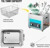 Collage showing an ultrasonic cleaning machine with its accessories and dimensions. Anteprima dell’immagine prodotto