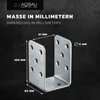 Aqbau® U-Pfostenträger zum Aufschrauben | U-Form | Produktbild-Vorschau 2