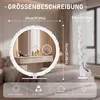 Rund Schminkspiegel mit LED Beleuchtung, 180° Rotation Produktbild-Vorschau 4