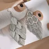 1 Paar Hakenohrringe für Damen, 3D-Blattform, einfarbig, Produktbild-Vorschau 9