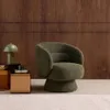 sweeek - 360°-Drehsessel mit Stoffbezug - Khaki Produktbild-Vorschau 3